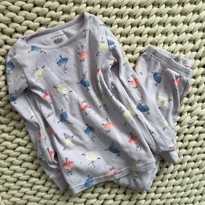 Janie and Jack Size 6 Girls Ballerina Purple Pajama Set